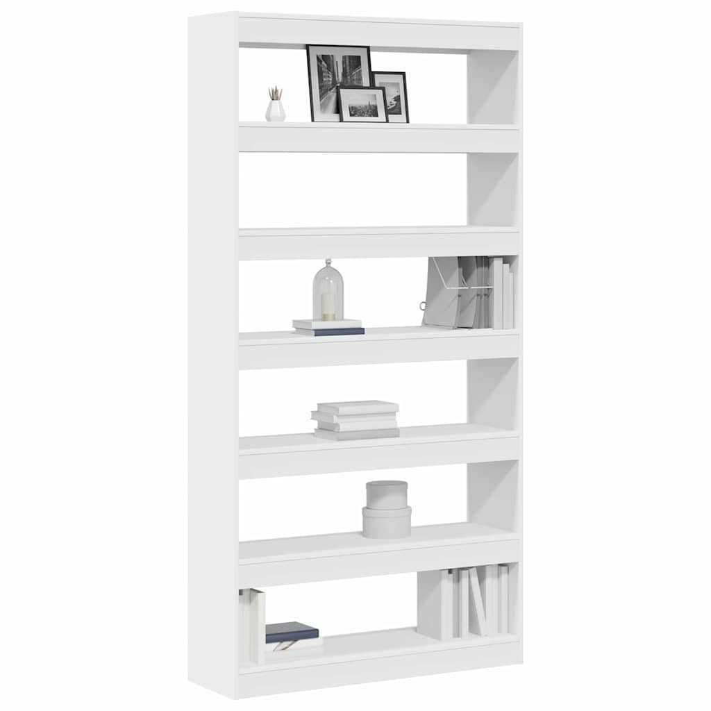 Book Cabinet White 100 x 30 x 198 cm Engineered Wood