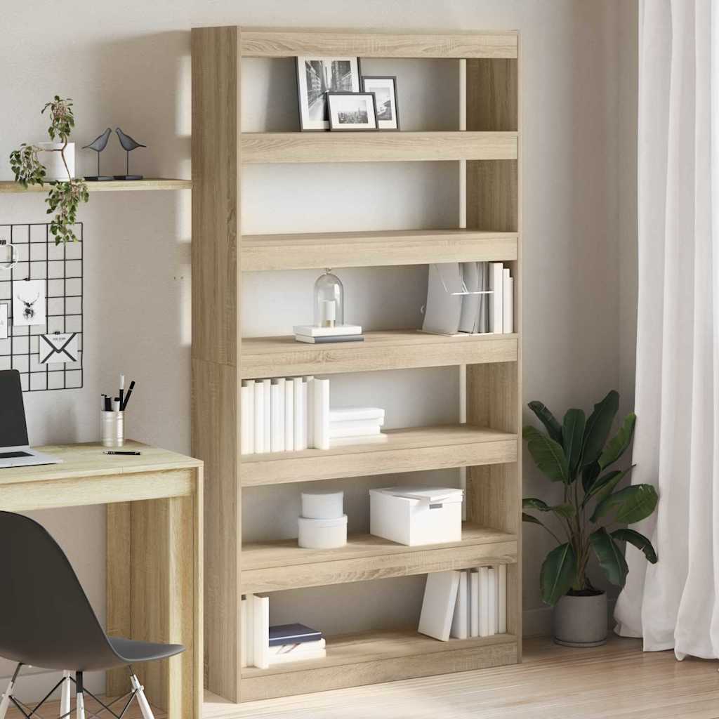 Book Cabinet Sonoma Oak 100 x 30 x 198 cm Engineered Wood