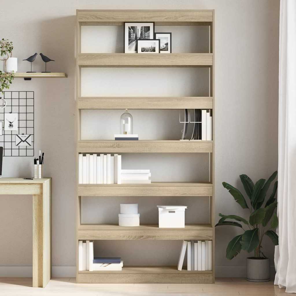 Book Cabinet Sonoma Oak 100 x 30 x 198 cm Engineered Wood