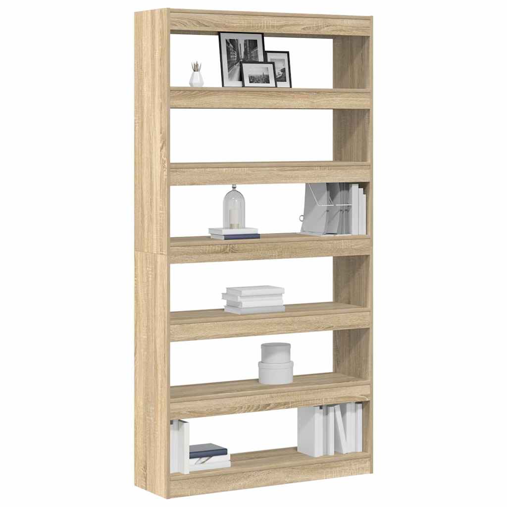 Book Cabinet Sonoma Oak 100 x 30 x 198 cm Engineered Wood
