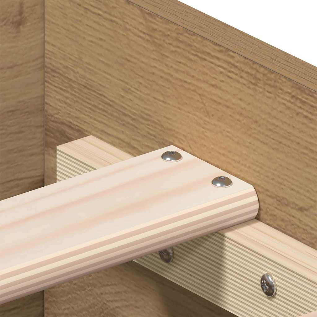 Bed Frame with Drawer Artisan Oak 100 x 200 cm Engineered Wood