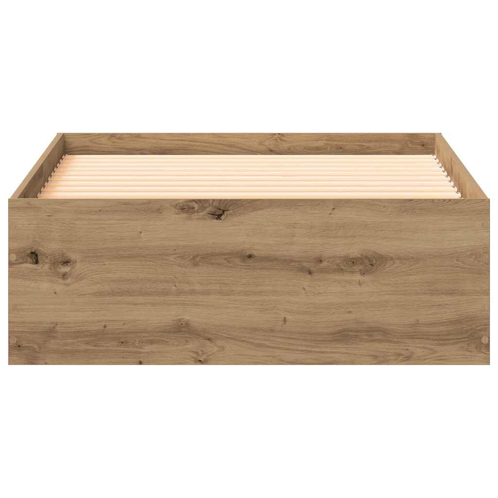 Bed Frame with Drawer Artisan Oak 90 x 190 cm Engineered Wood