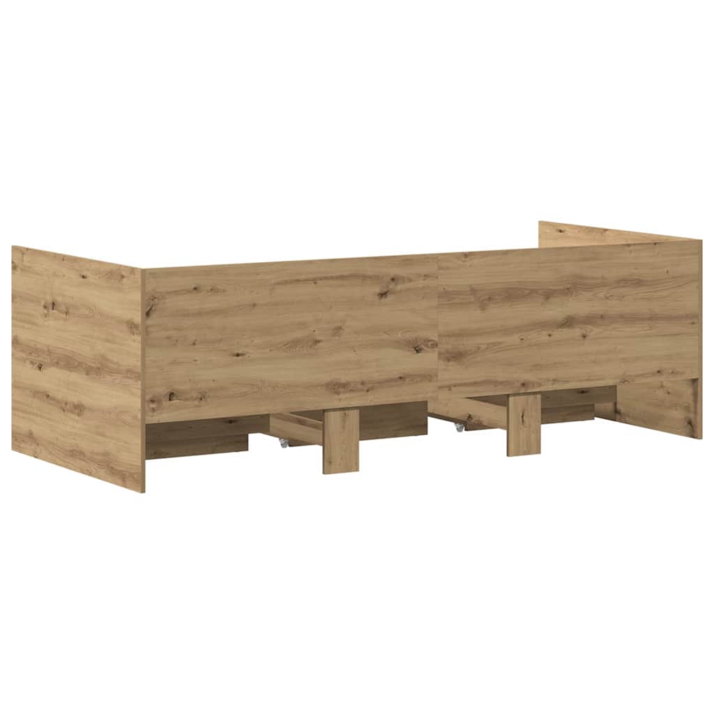 Daybed with Headboard Artisan Oak 90 x 200 cm Engineered Wood