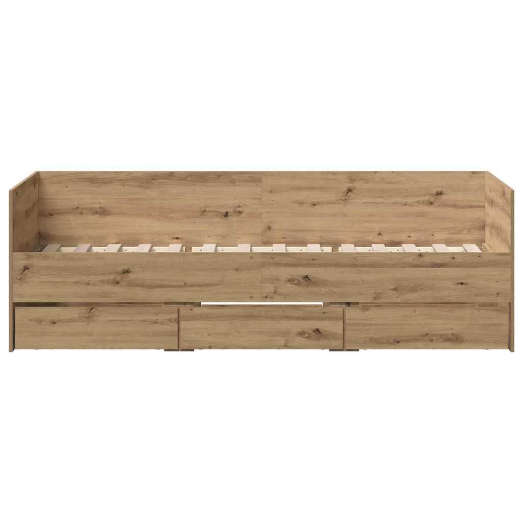 Daybed with Headboard Artisan Oak 90 x 200 cm Engineered Wood