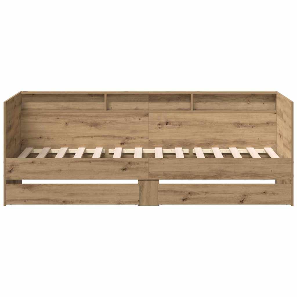 Daybed with Headboard Artisan Oak 75 x 190 cm Engineered Wood