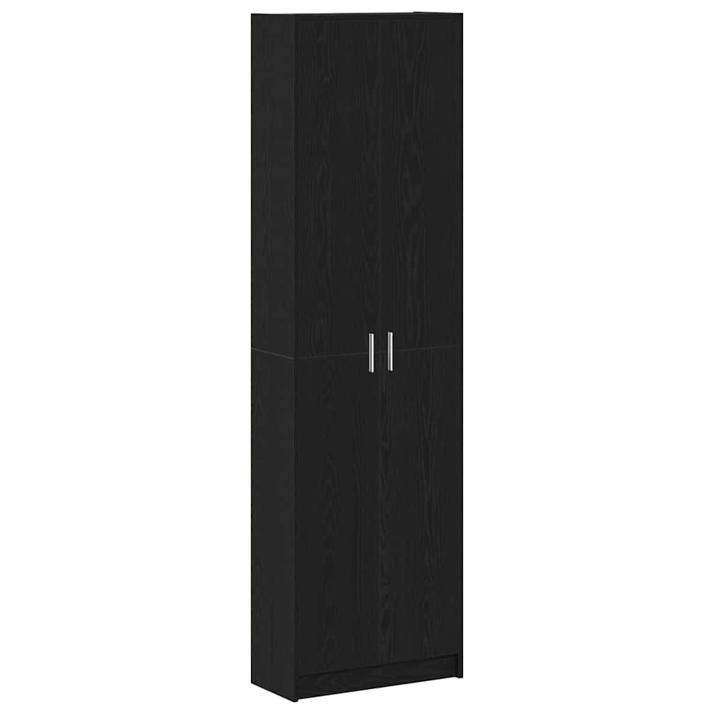 Wardrobe with Shelf Black Oak 55 x 25 x 189 cm Engineered Wood