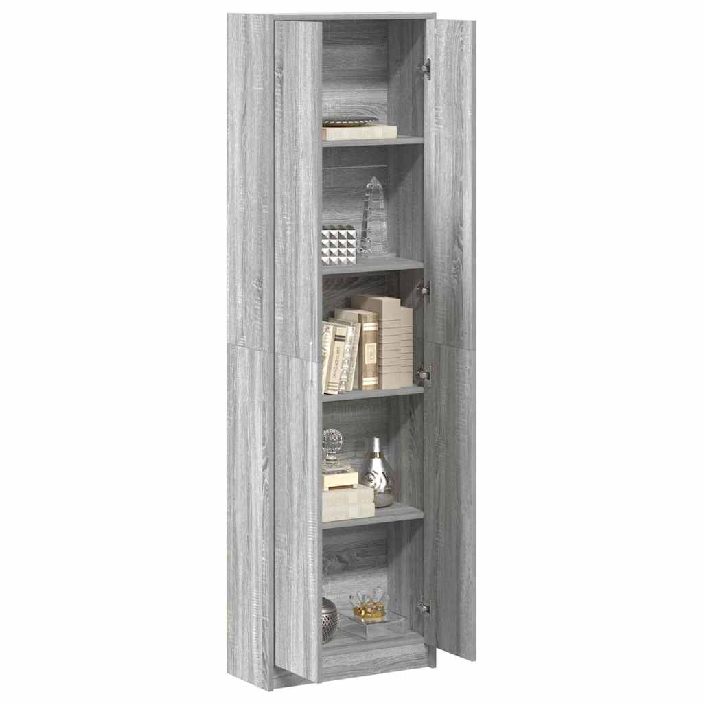Wardrobe with Door Grey Sonoma 55 x 25 x 189 cm Engineered Wood