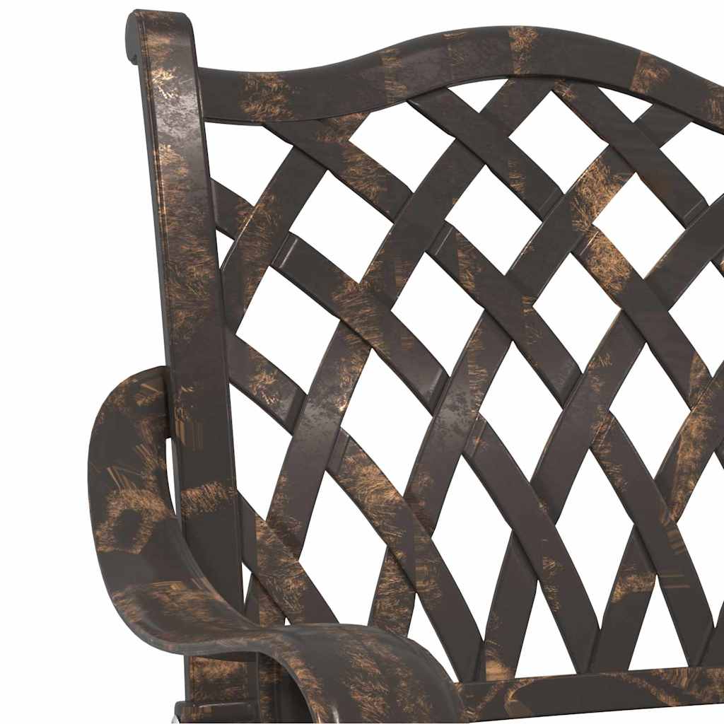Garden Chair 2 pcs Bronze 56 x 55 x 92.5cm Aluminium