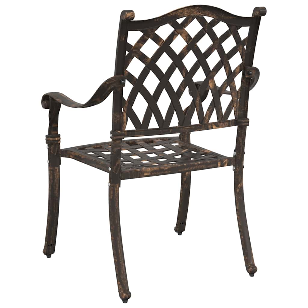 Garden Chair 2 pcs Bronze 56 x 55 x 92.5cm Aluminium