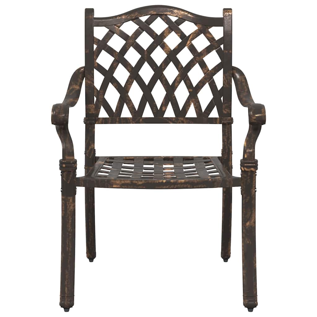 Garden Chair 2 pcs Bronze 56 x 55 x 92.5cm Aluminium