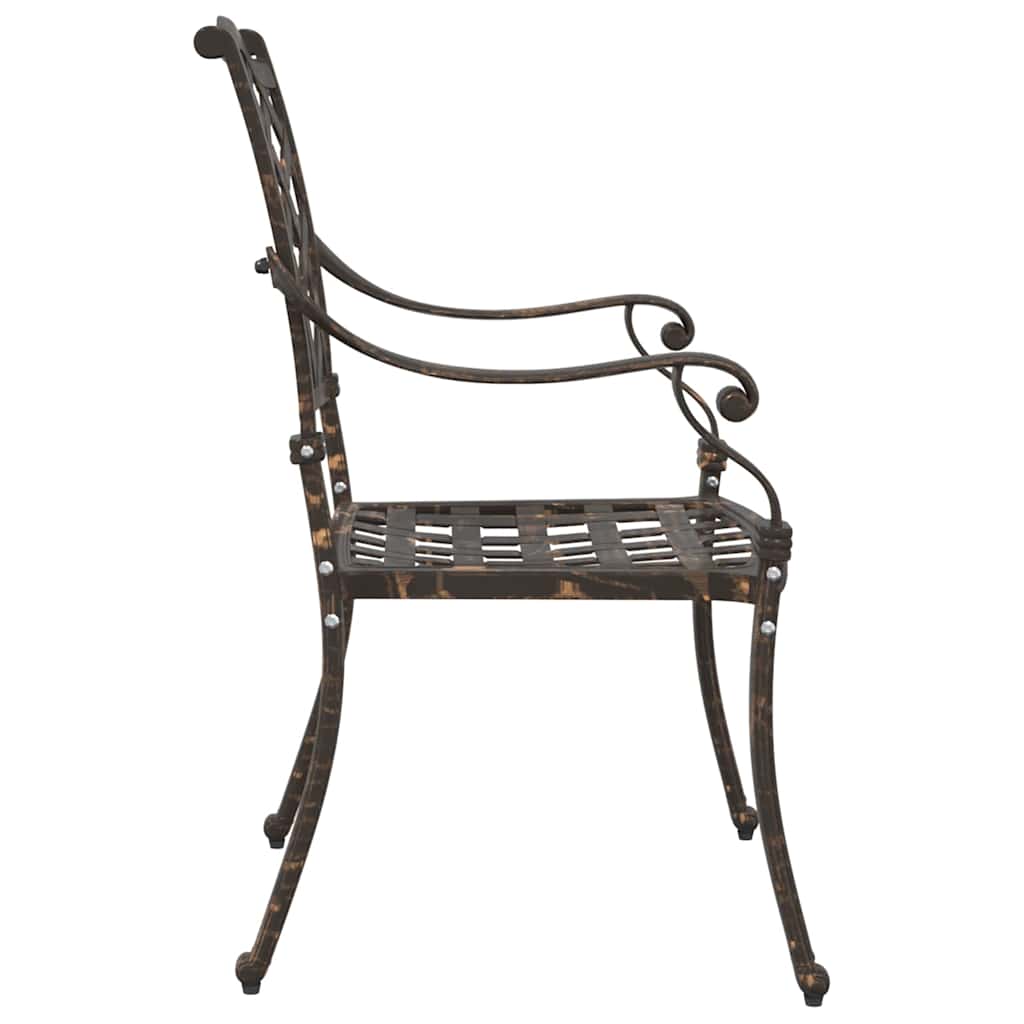 Garden Chair 2 pcs Bronze 56 x 55 x 92.5cm Aluminium