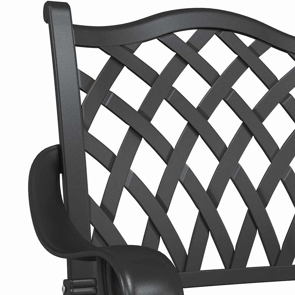 Garden Chair 2 pcs Black 56 x 55 x 92.5cm Aluminium