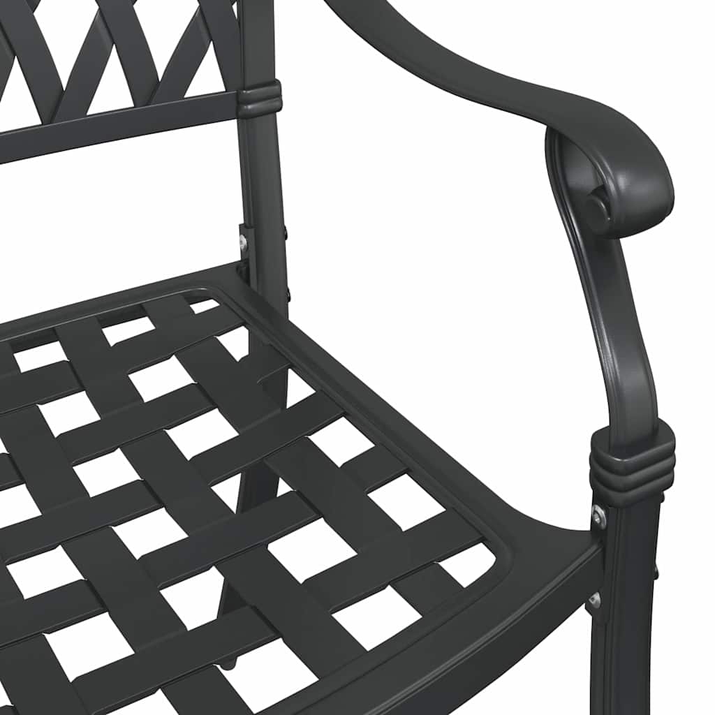 Garden Chair 2 pcs Black 56 x 55 x 92.5cm Aluminium