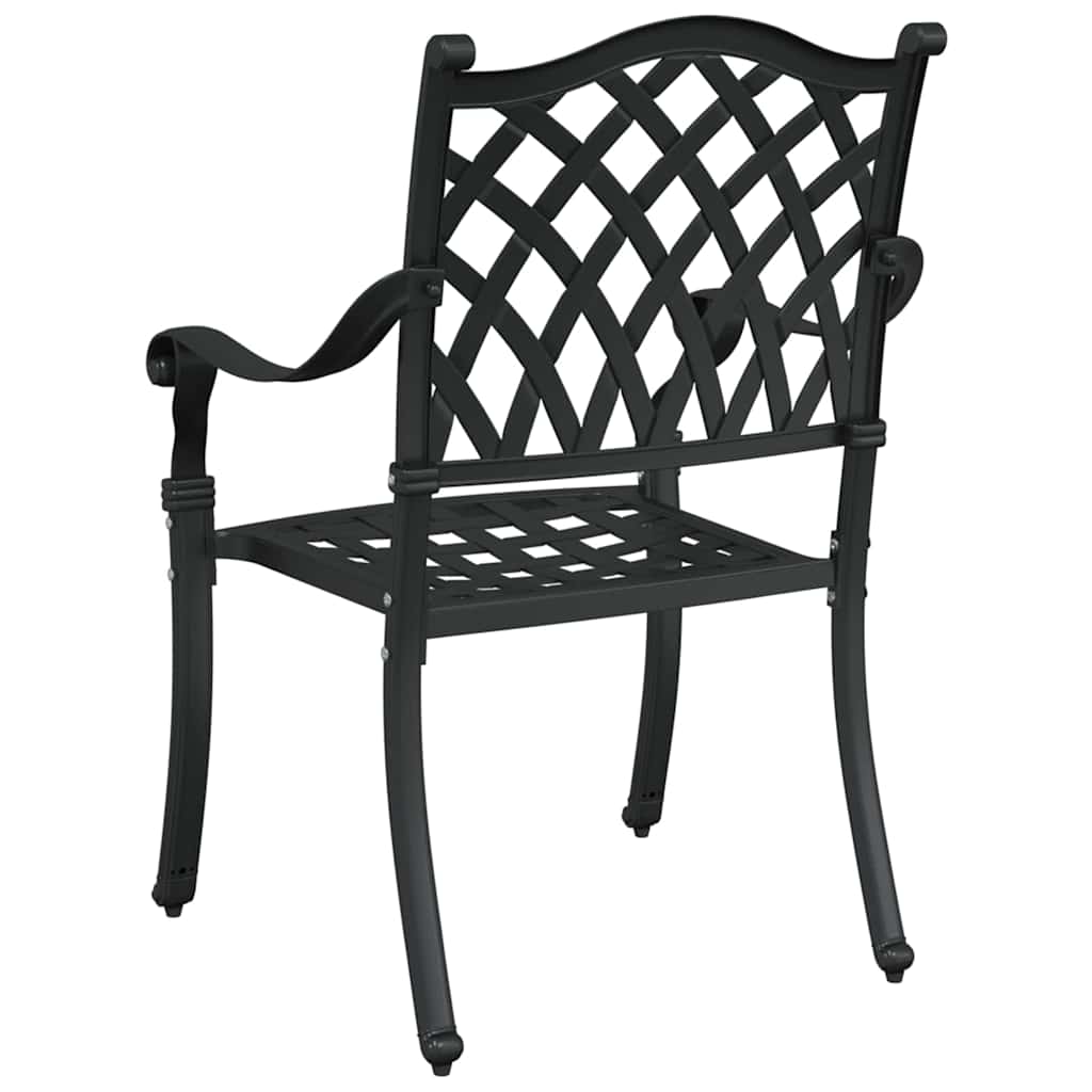 Garden Chair 2 pcs Black 56 x 55 x 92.5cm Aluminium