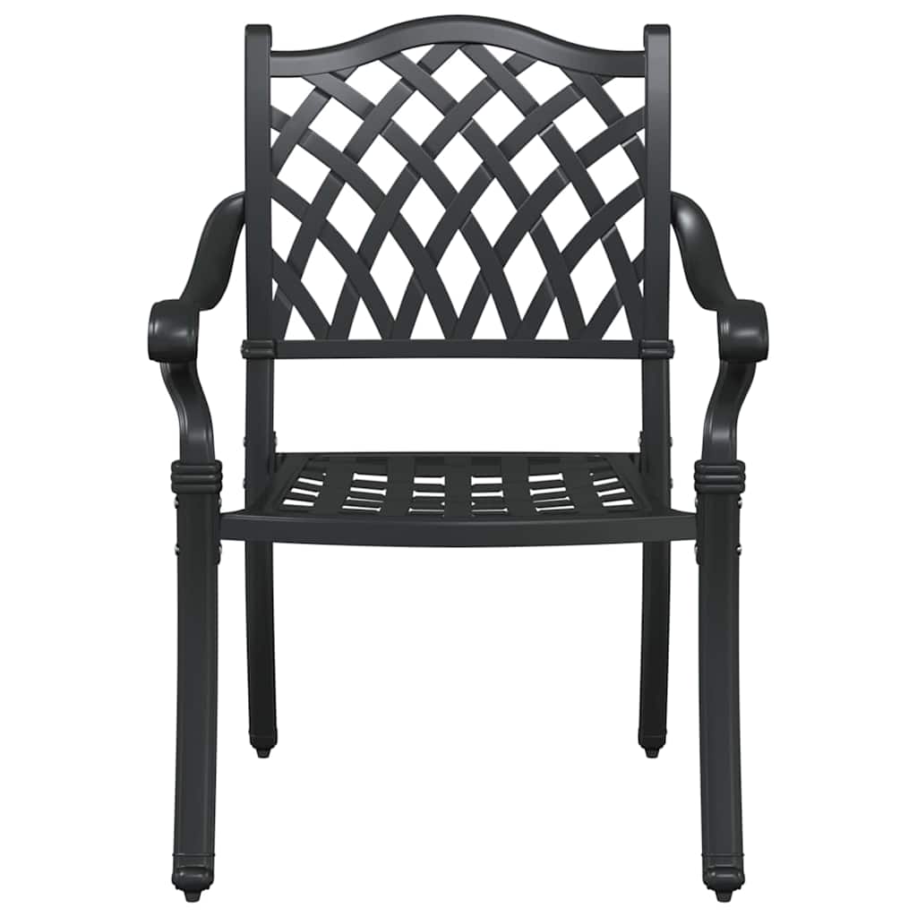 Garden Chair 2 pcs Black 56 x 55 x 92.5cm Aluminium