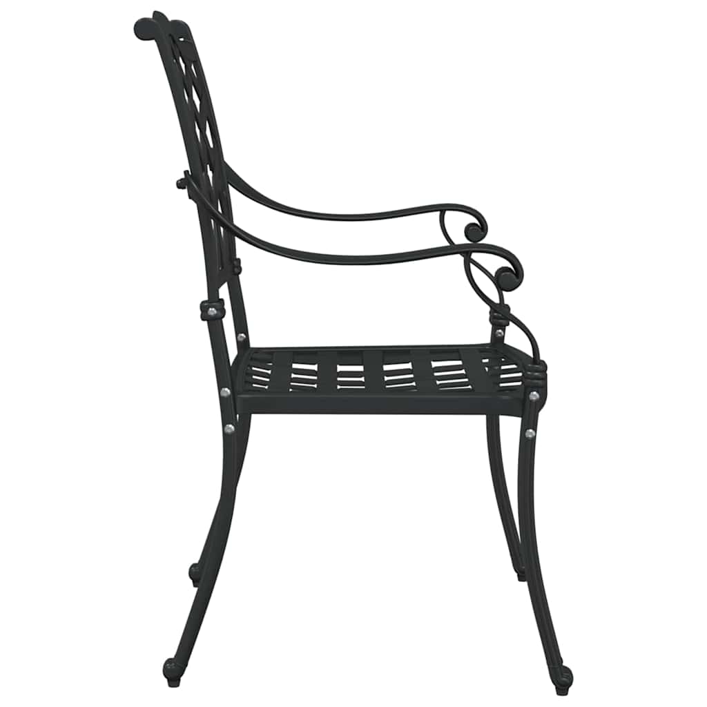 Garden Chair 2 pcs Black 56 x 55 x 92.5cm Aluminium