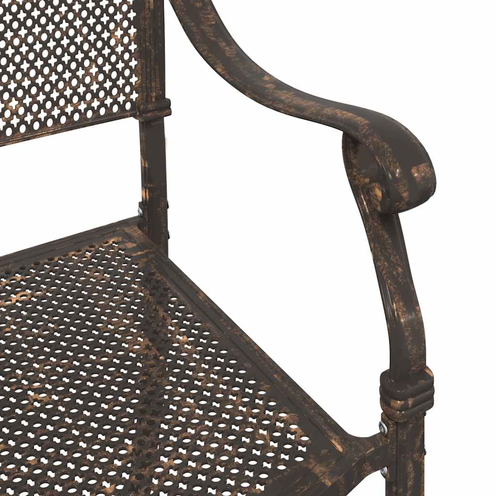 Garden Chair 2 pcs Bronze 55 x 55 x 92.5cm Aluminium
