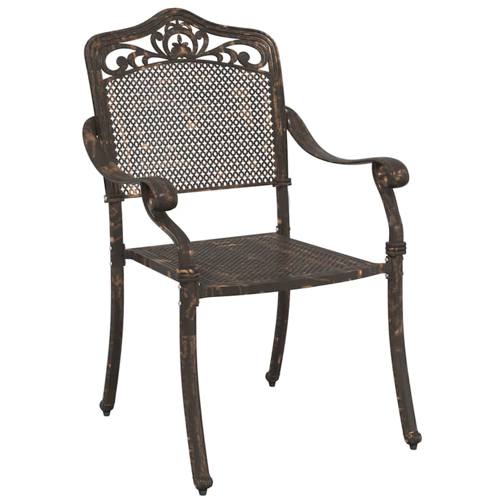 Garden Chair 2 pcs Bronze 55 x 55 x 92.5cm Aluminium