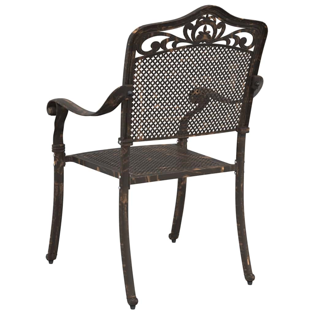 Garden Chair 2 pcs Bronze 55 x 55 x 92.5cm Aluminium