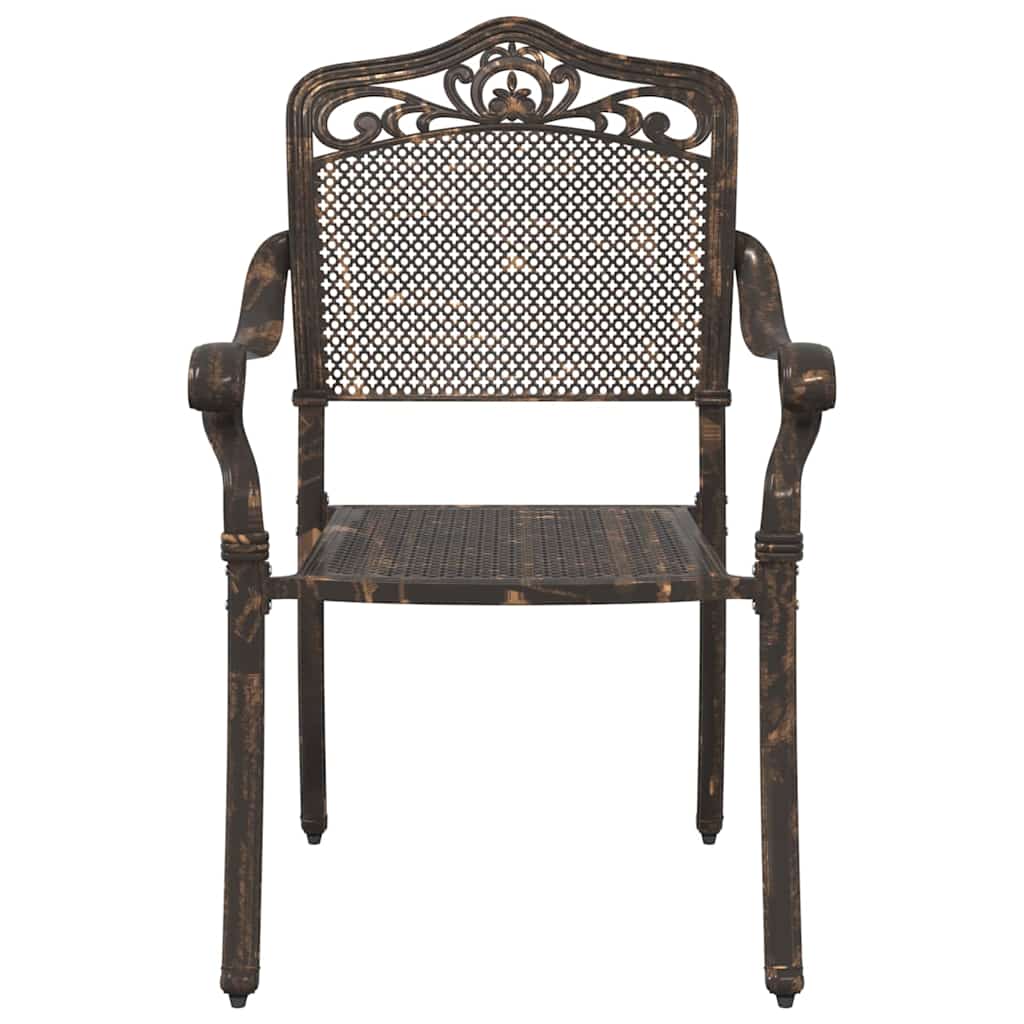 Garden Chair 2 pcs Bronze 55 x 55 x 92.5cm Aluminium