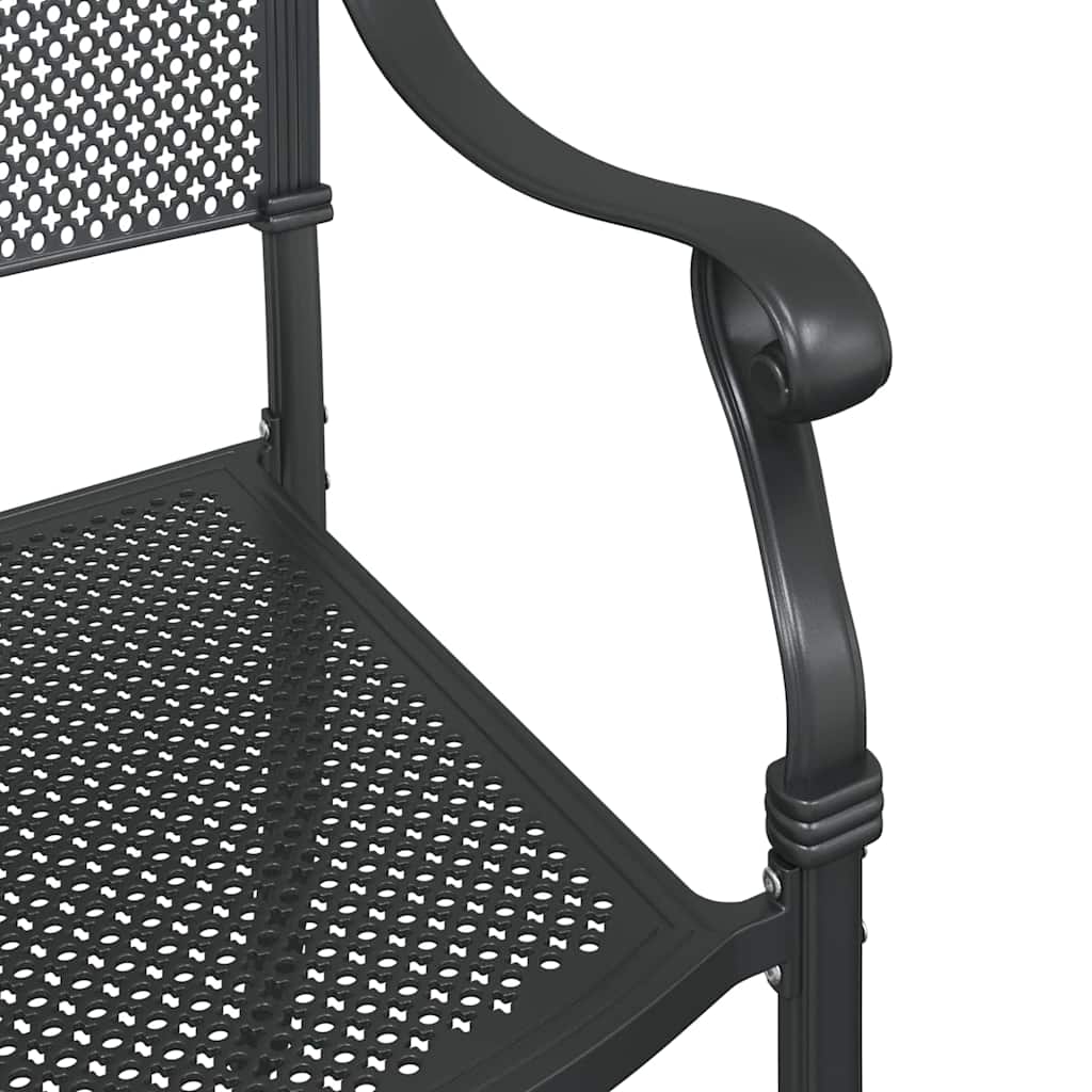 Garden Chair 2 pcs Black 55 x 55 x 92.5cm Aluminium