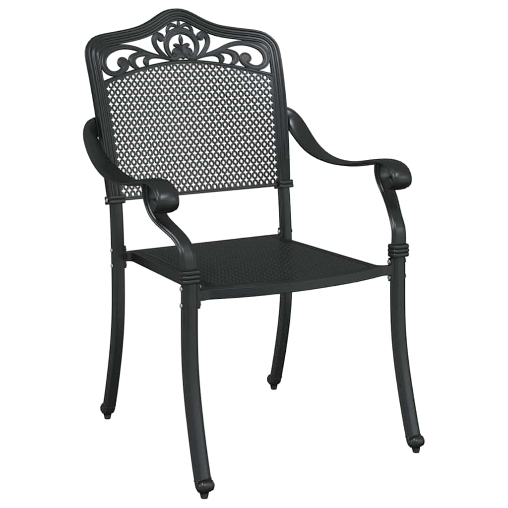 Garden Chair 2 pcs Black 55 x 55 x 92.5cm Aluminium