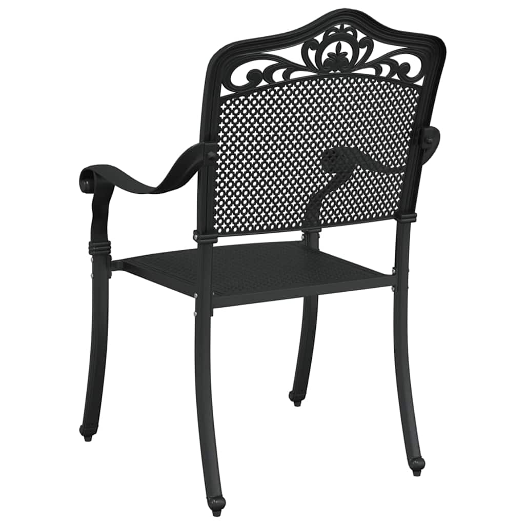 Garden Chair 2 pcs Black 55 x 55 x 92.5cm Aluminium