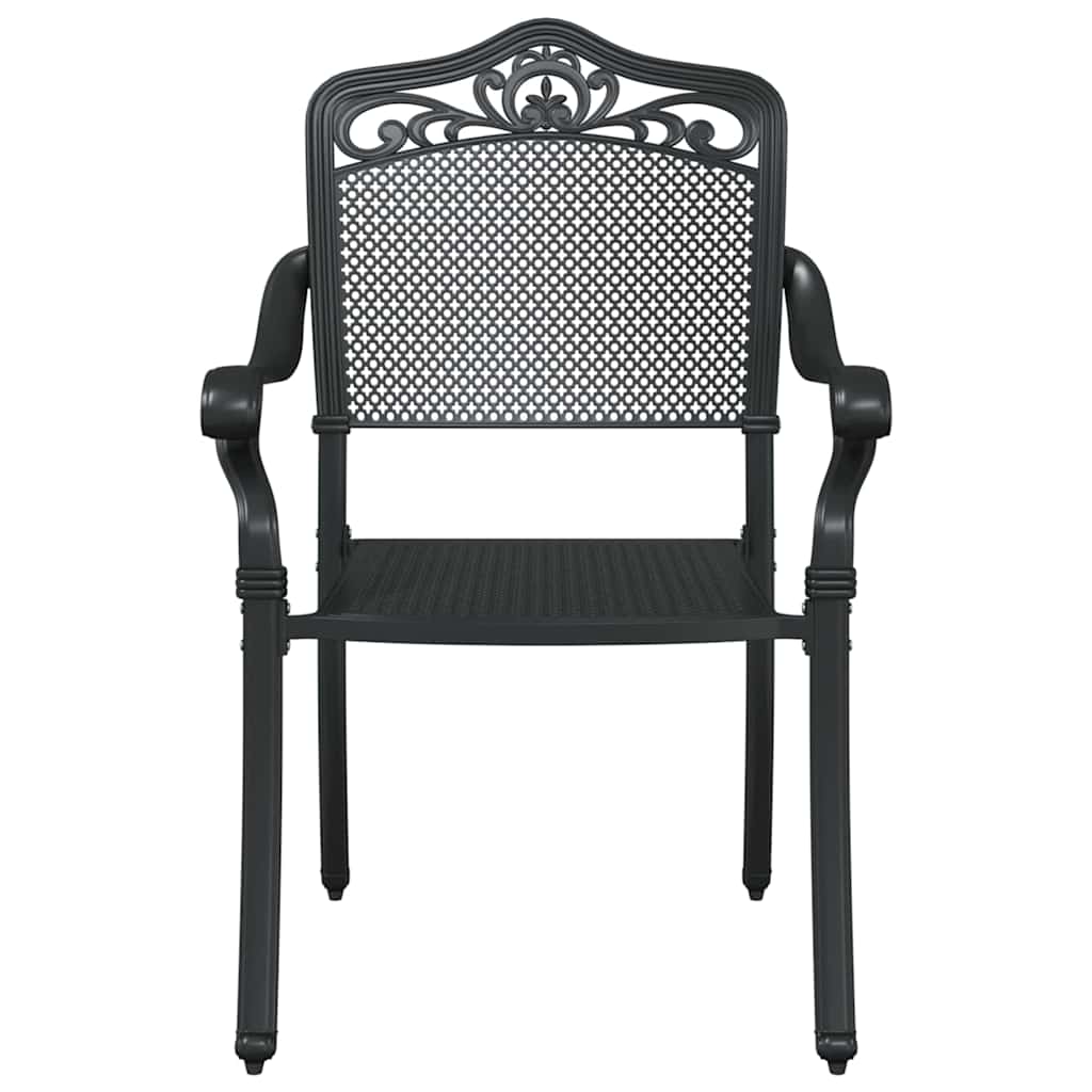 Garden Chair 2 pcs Black 55 x 55 x 92.5cm Aluminium