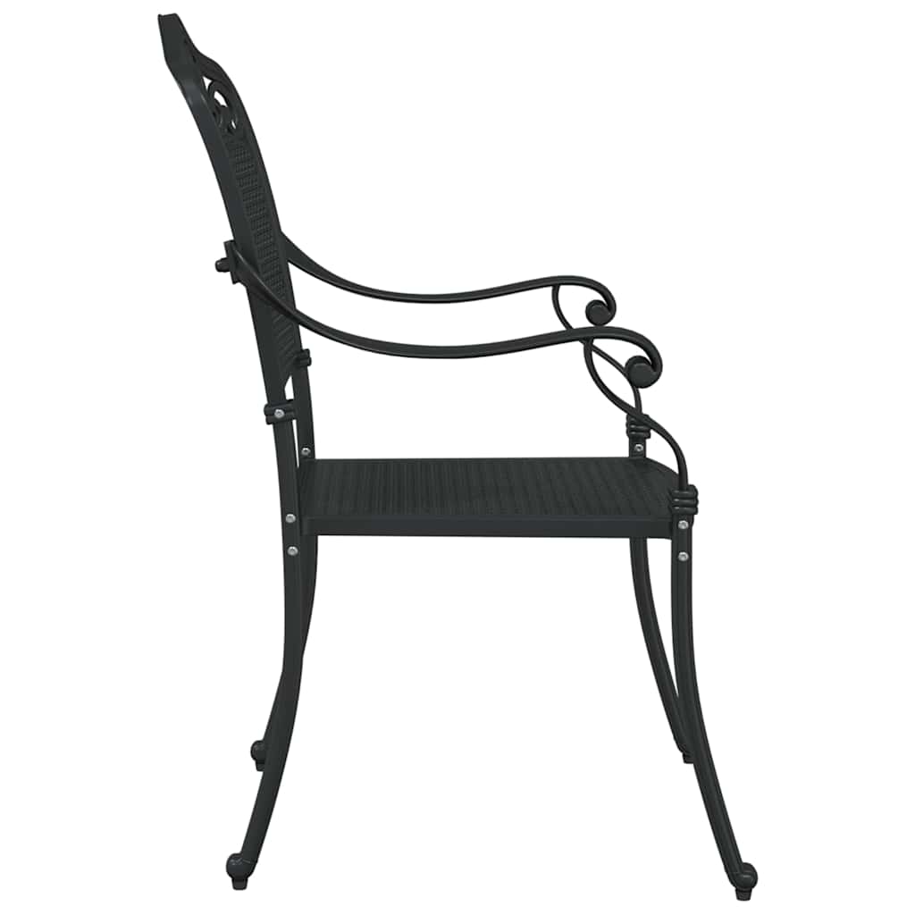 Garden Chair 2 pcs Black 55 x 55 x 92.5cm Aluminium