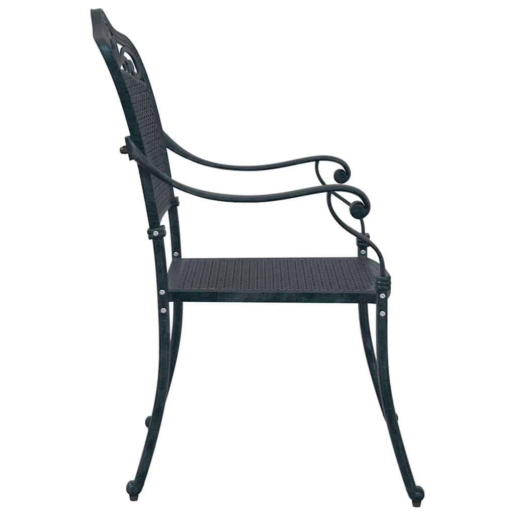 Garden Chair 2 pcs Green 64 x 62 x 93cm Aluminium
