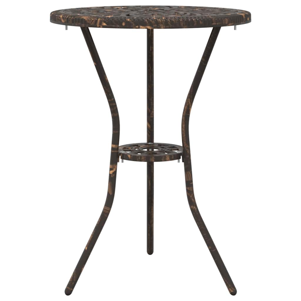 Garden Bistro Set 3 pcs Bronze Aluminium