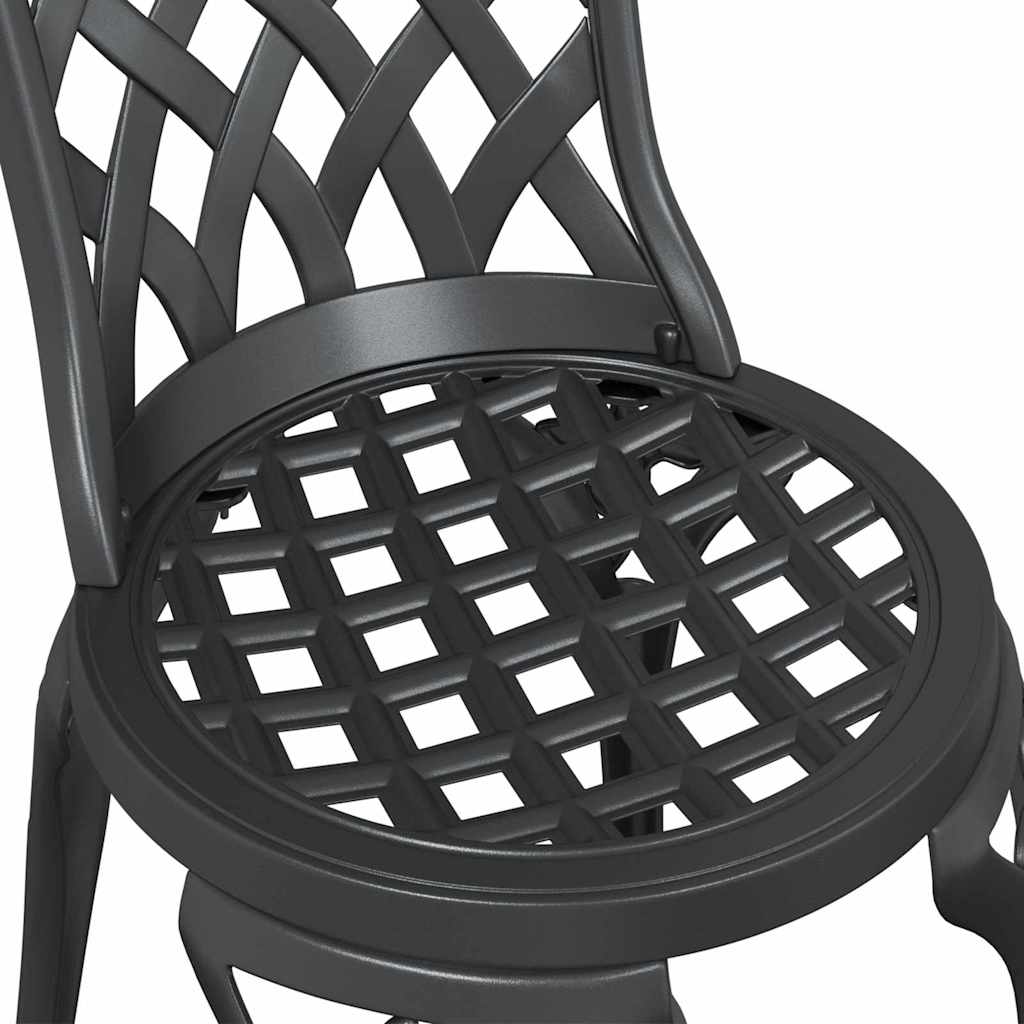 Garden Chair 2 pcs Black 39 x 40 x 87cm Aluminium