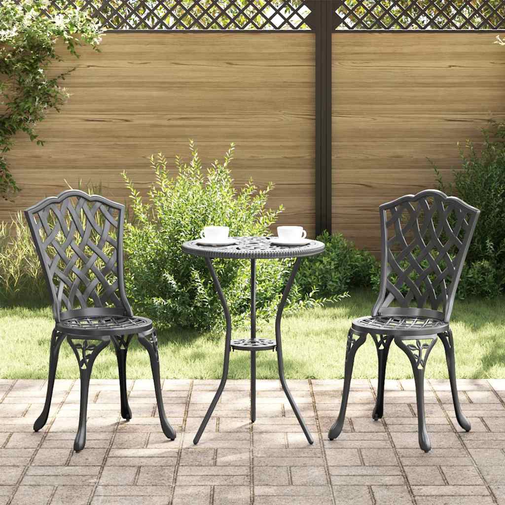 Garden Chair 2 pcs Black 39 x 40 x 87cm Aluminium