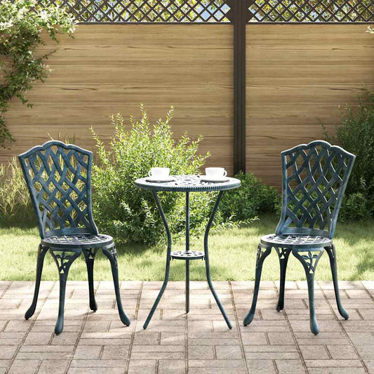Garden Chair 2 pcs Green Aluminium