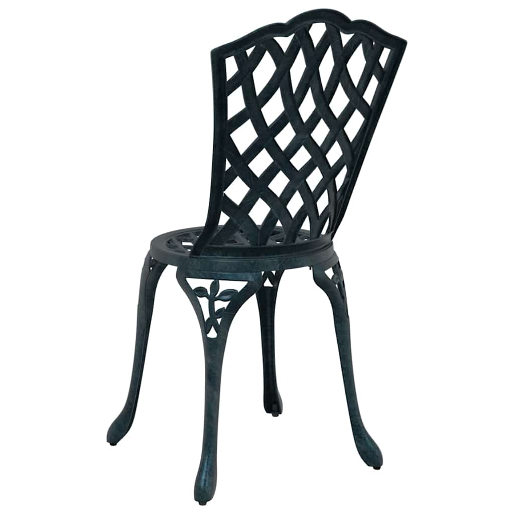 Garden Chair 2 pcs Green 39 x 40 x 87cm Aluminium