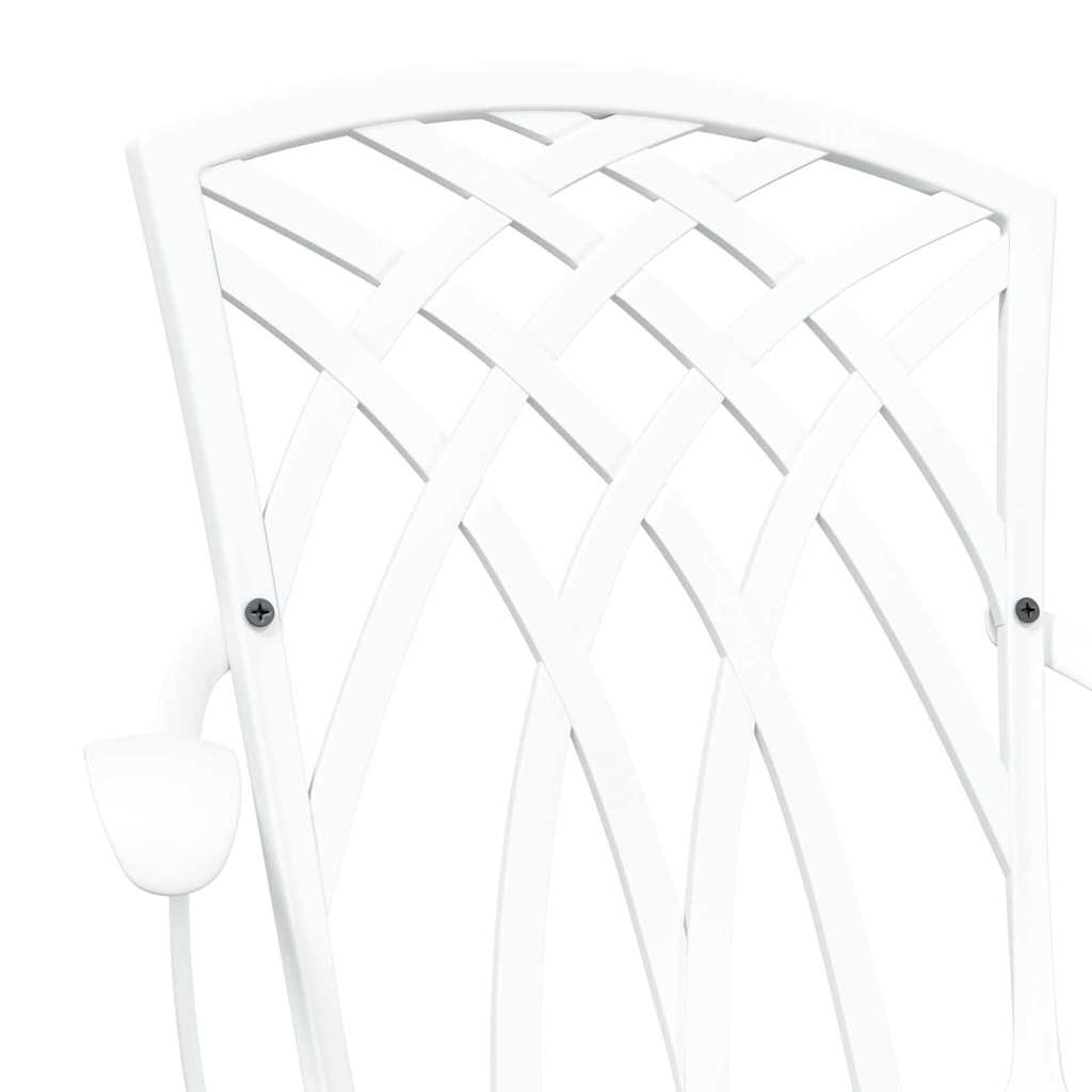 Garden Chair 2 pcs White 53 x 51 x 88.5cm Aluminium