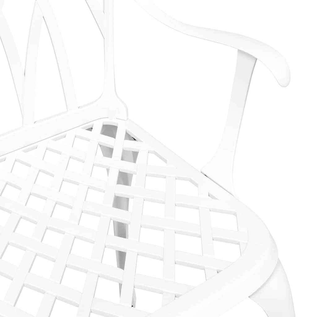Garden Chair 2 pcs White 53 x 51 x 88.5cm Aluminium