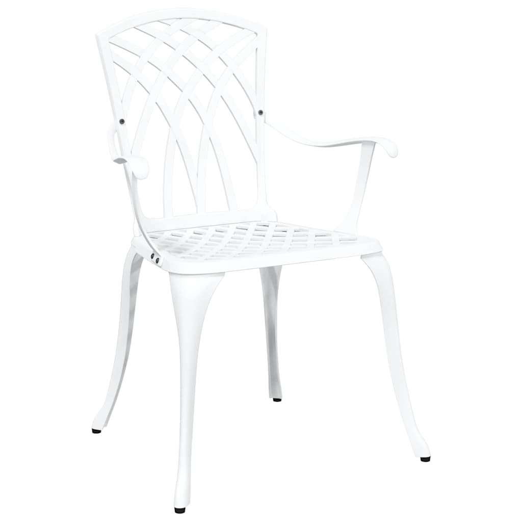 Garden Chair 2 pcs White 53 x 51 x 88.5cm Aluminium