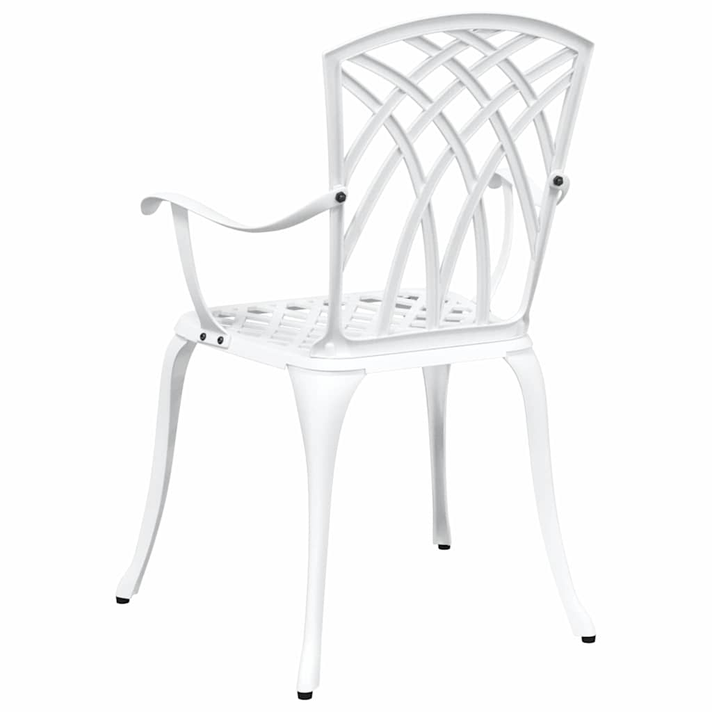 Garden Chair 2 pcs White 53 x 51 x 88.5cm Aluminium