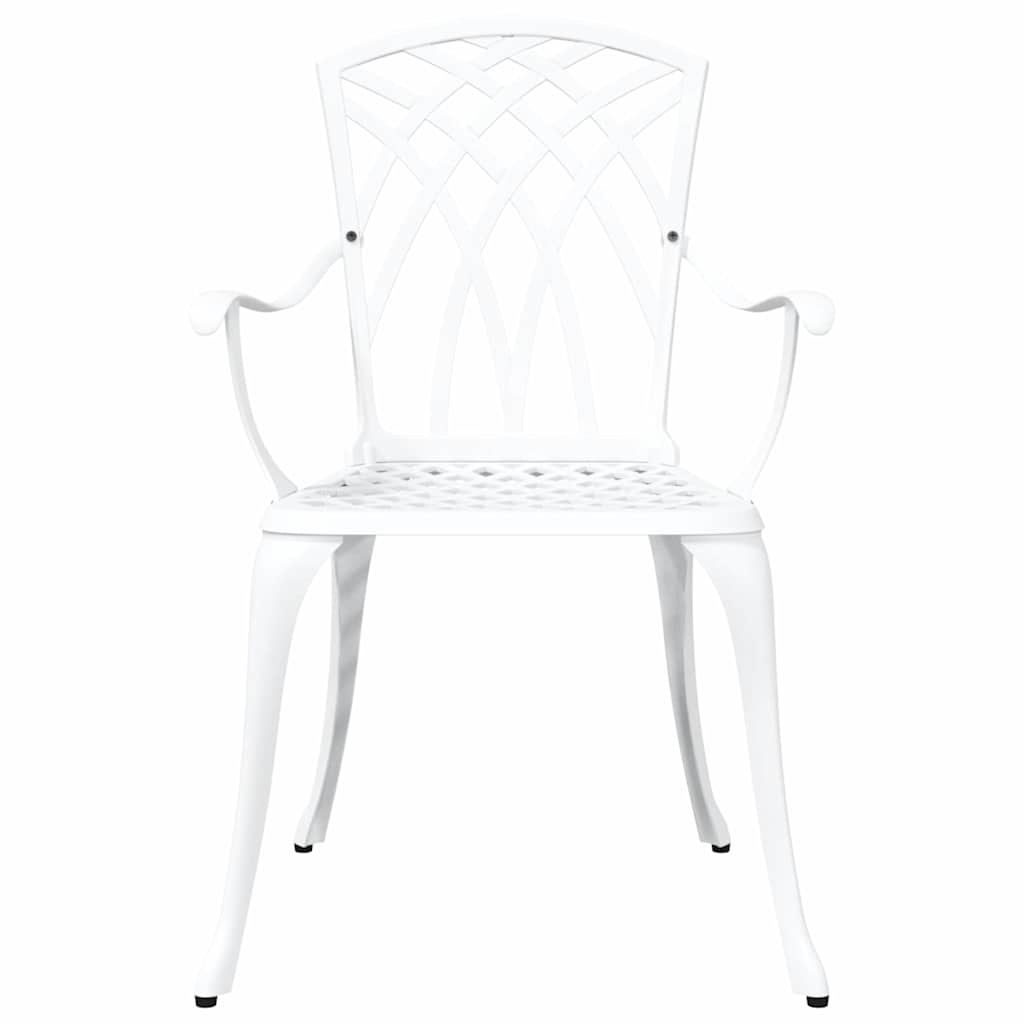 Garden Chair 2 pcs White 53 x 51 x 88.5cm Aluminium