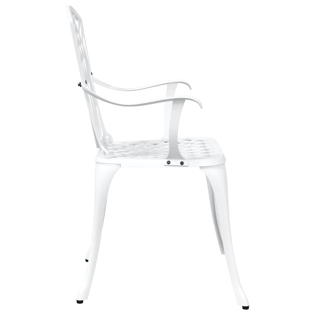 Garden Chair 2 pcs White 53 x 51 x 88.5cm Aluminium