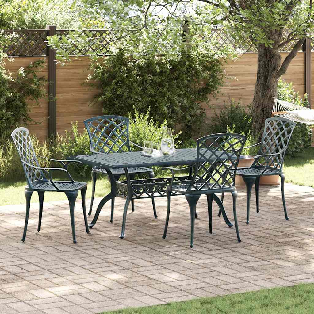 Garden Chair 4 pcs Green 61 x 60.5 x 93cm Aluminium