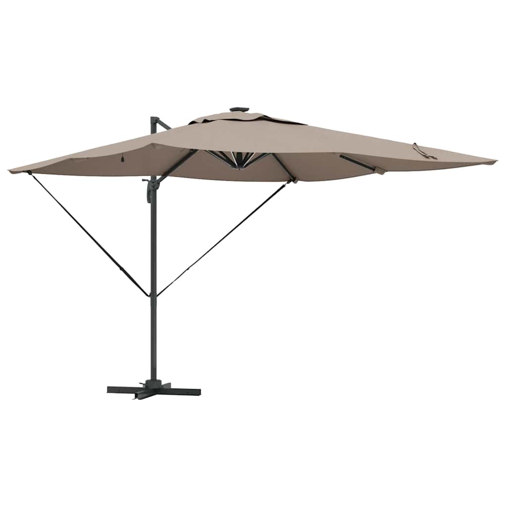 Umbrella Taupe 286 x 284 x 270 cm Aluminium and Polyester