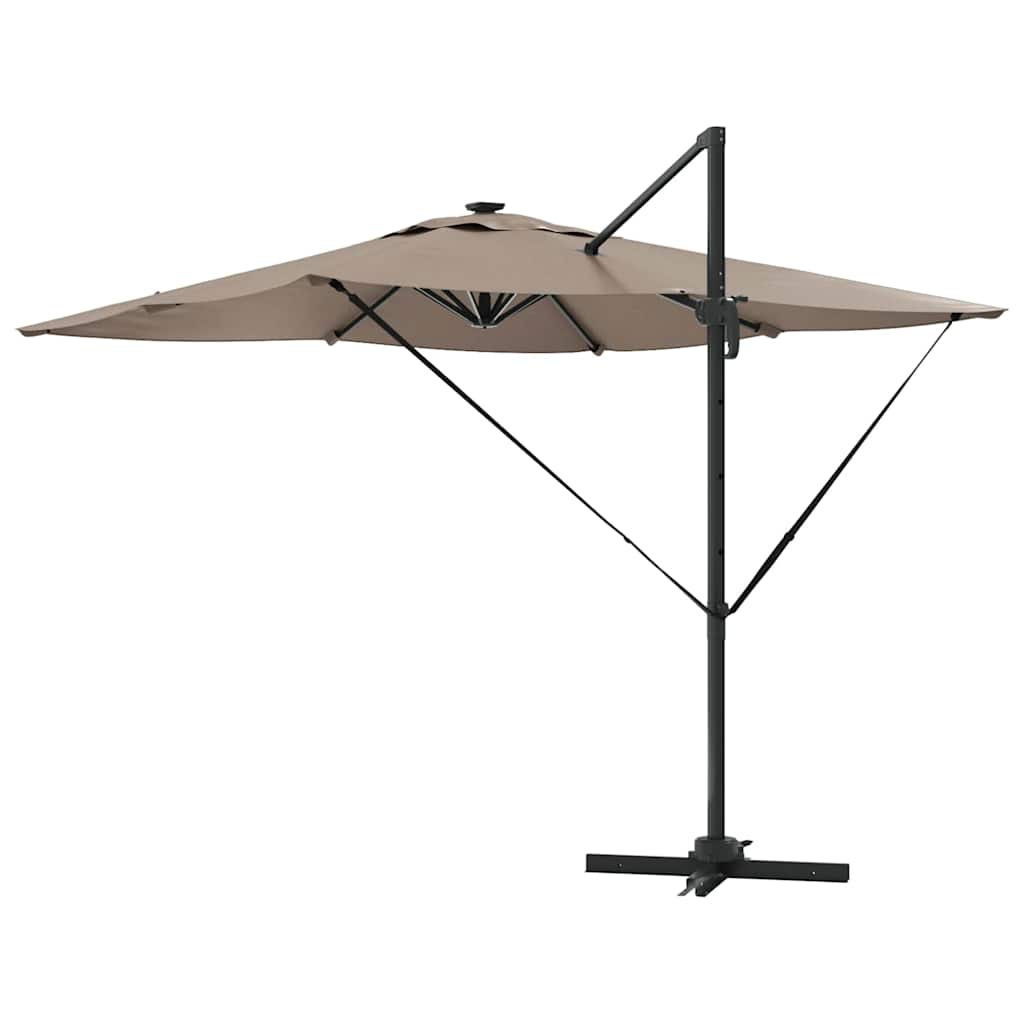 Umbrella Taupe 286 x 284 x 270 cm Aluminium and Polyester