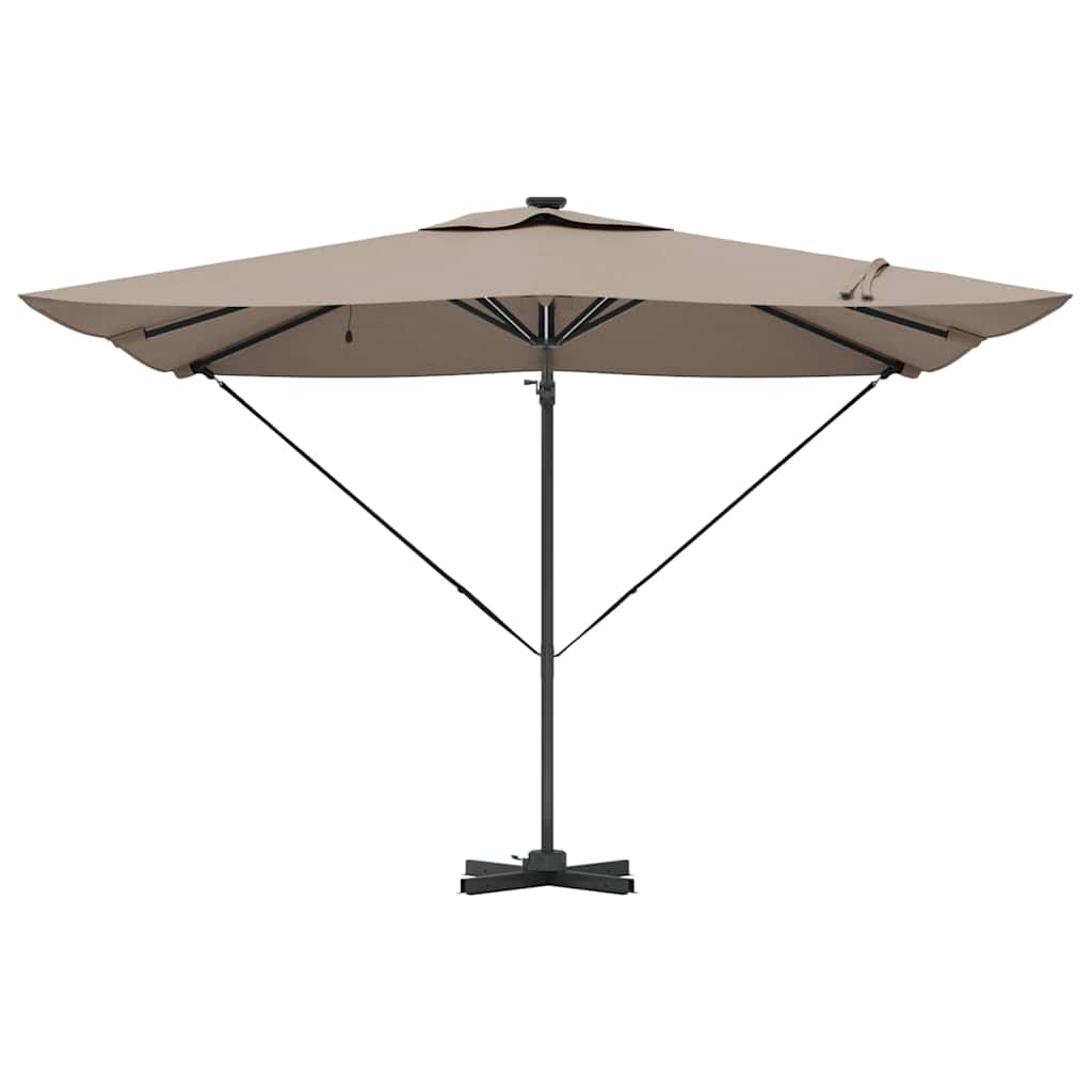 Umbrella Taupe 286 x 284 x 270 cm Aluminium and Polyester