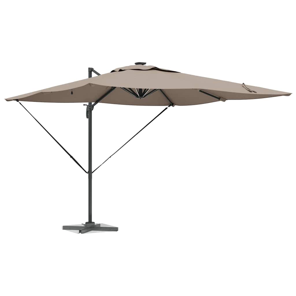 Umbrella Taupe 286 x 284 x 270 cm Aluminium and Polyester