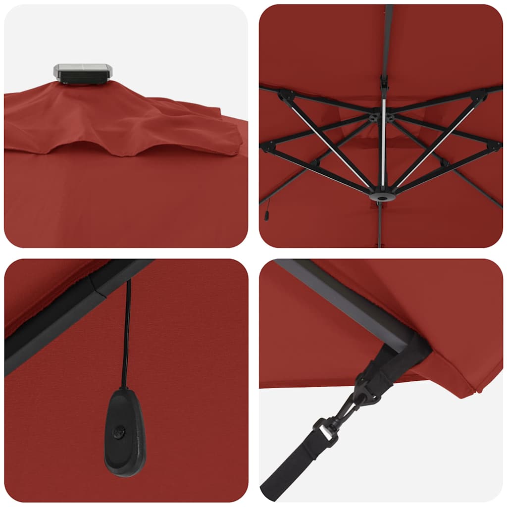 Umbrella Terracotta 286 x 284 x 270 cm Aluminium and Polyester