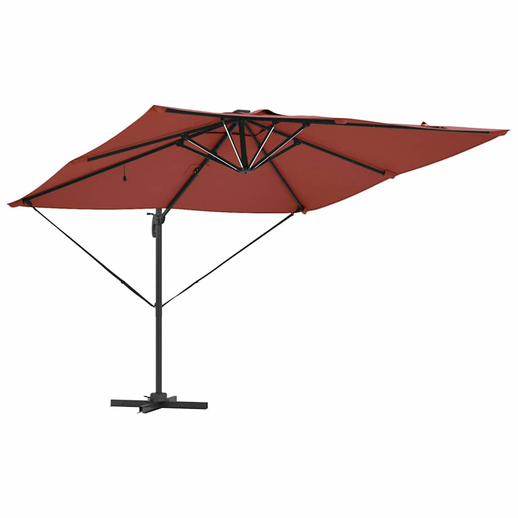 Umbrella Terracotta 286 x 284 x 270 cm Aluminium and Polyester