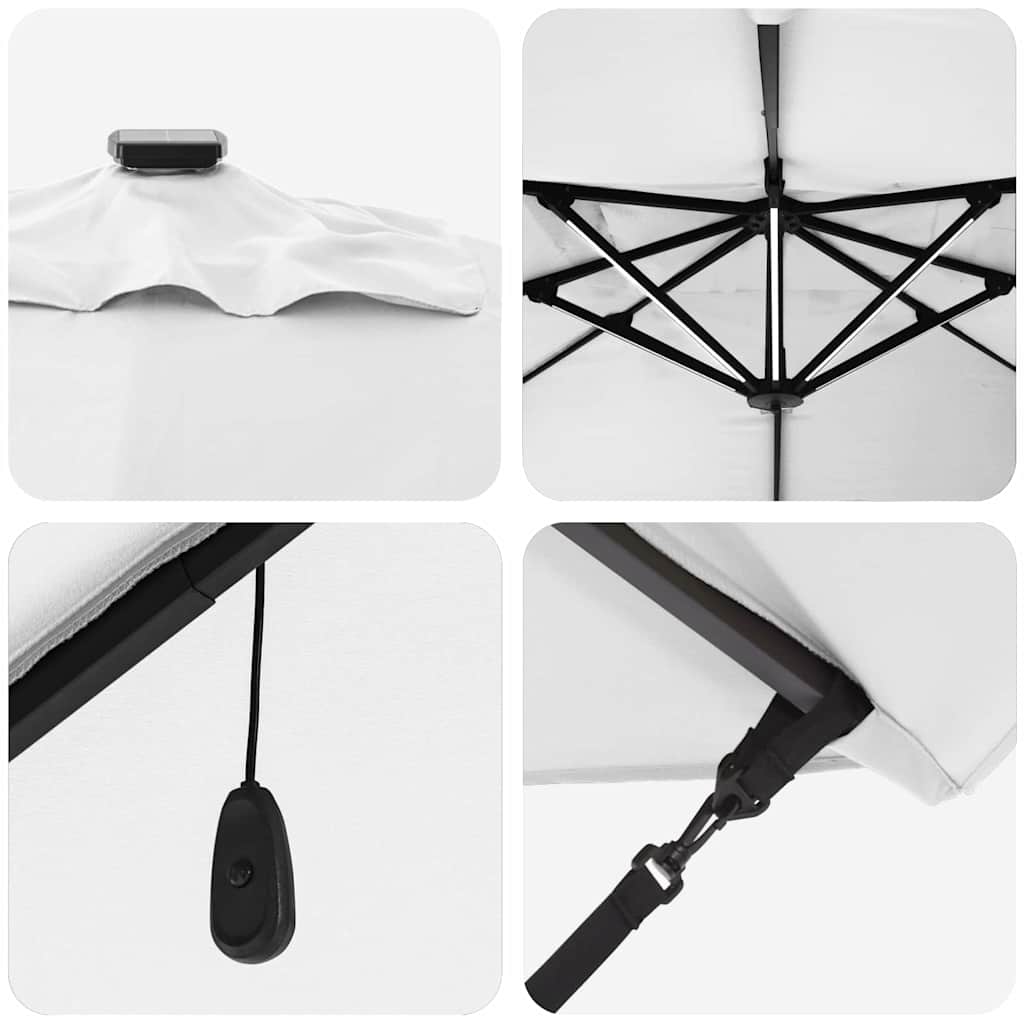 Umbrella Manual Sand 352 x 251 x 265 cm Polyester and Aluminium