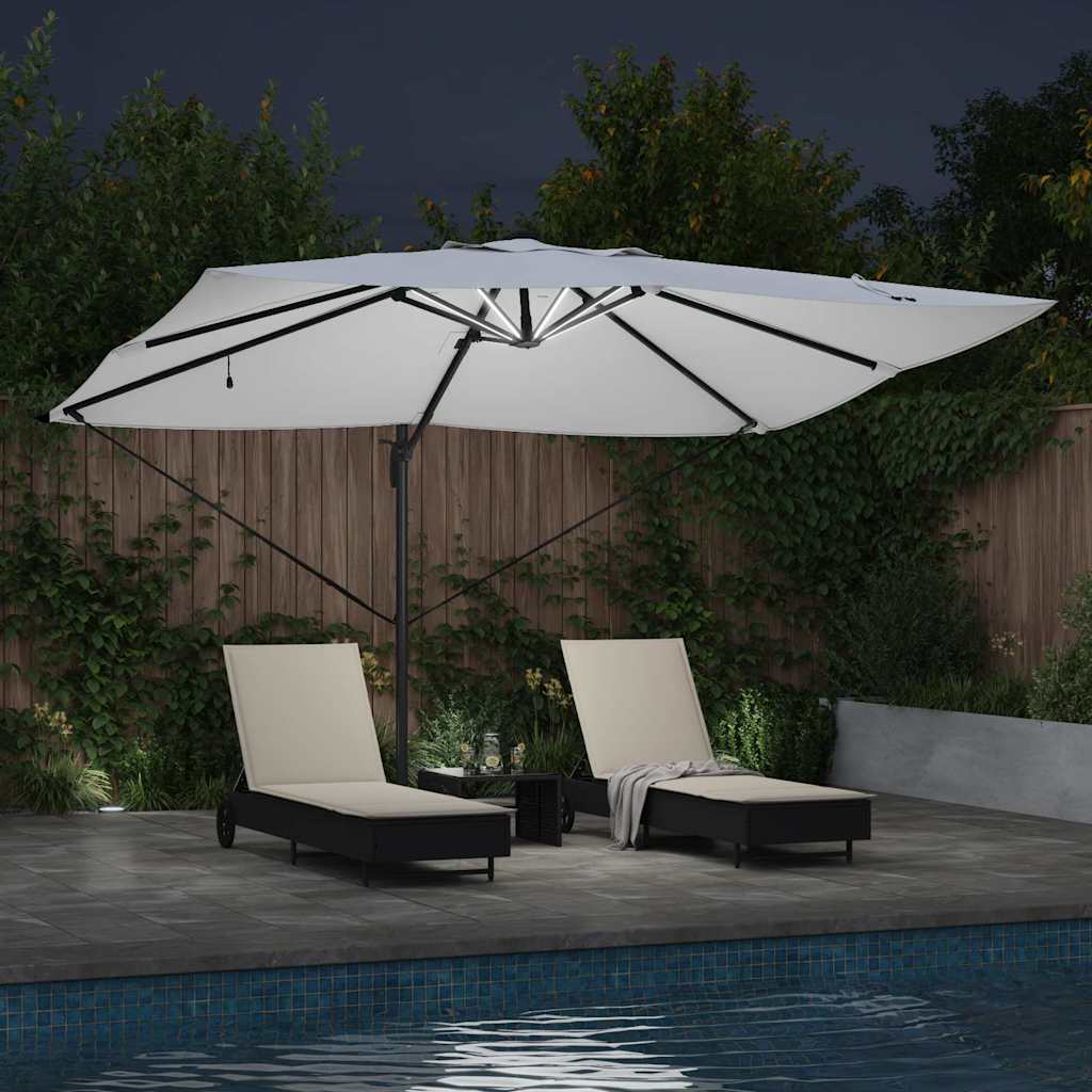 Umbrella Manual Sand 352 x 251 x 265 cm Polyester and Aluminium